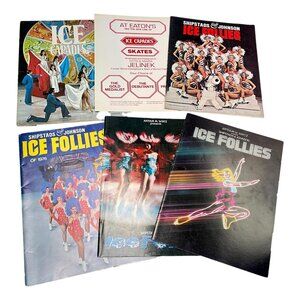Ice Capades Ice Follies Lot‎ 5 Souvenir Brochure 1970s Canada Figure Skating